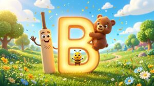 Letter B Formation Rhyme for Preschoolers