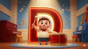 Letter D Formation Rhyme for Preschoolers