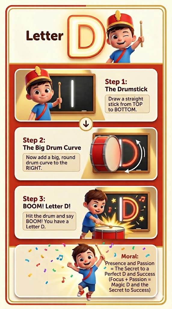 Letter D Infographics
